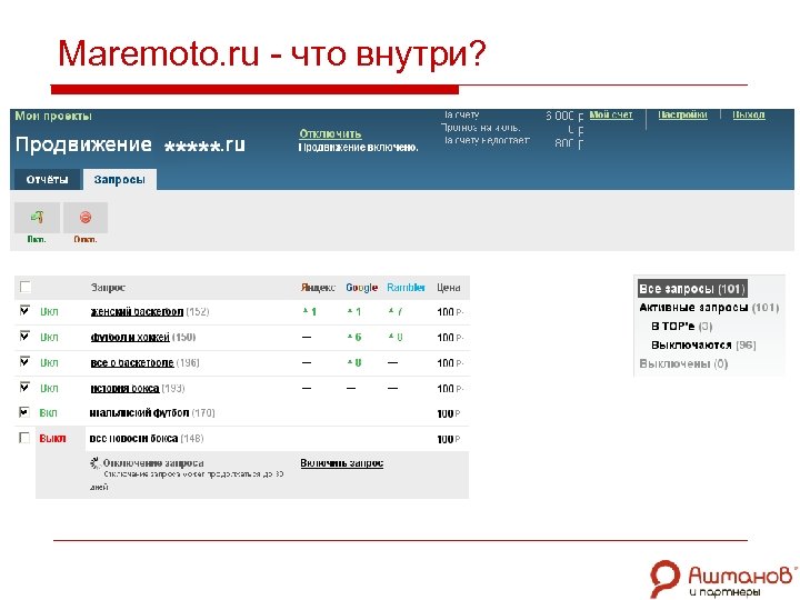 Maremoto. ru - что внутри? 