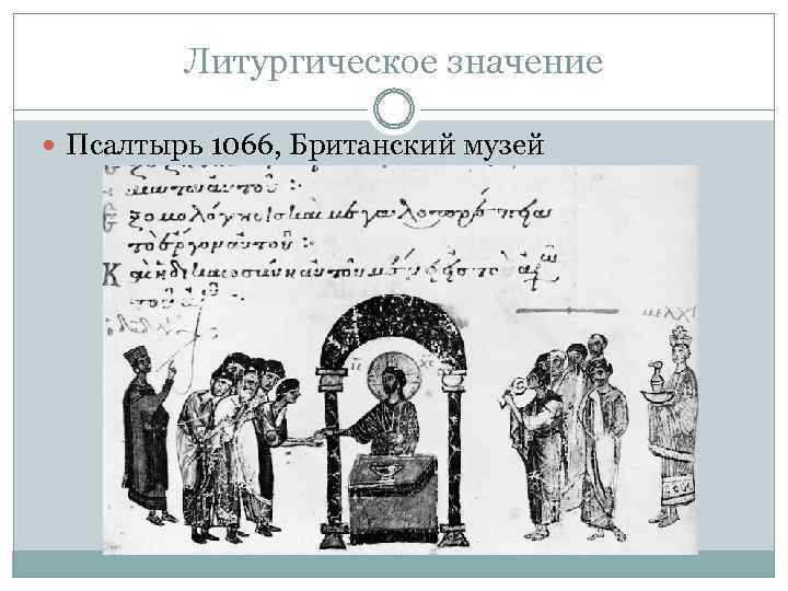 Литургическое значение Псалтырь 1066, Британский музей 