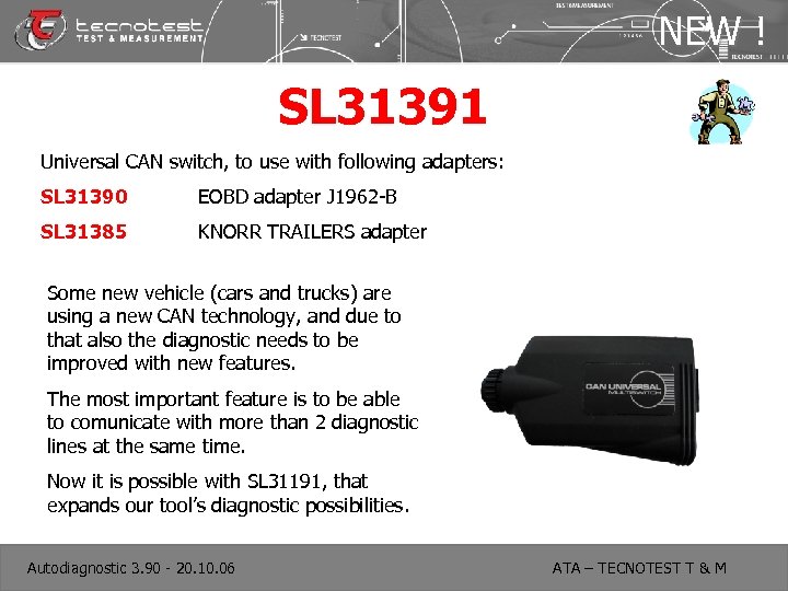 NEW ! SL 31391 Universal CAN switch, to use with following adapters: SL 31390