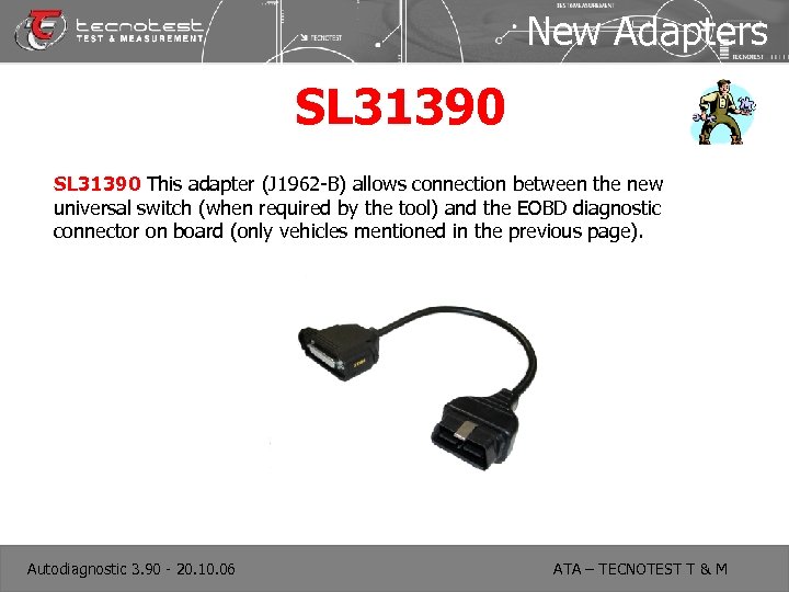 New Adapters SL 31390 This adapter (J 1962 -B) allows connection between the new