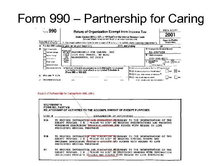 Form 990 – Partnership for Caring 