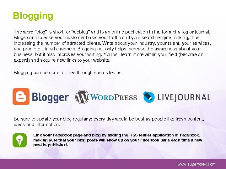Blogging The word 