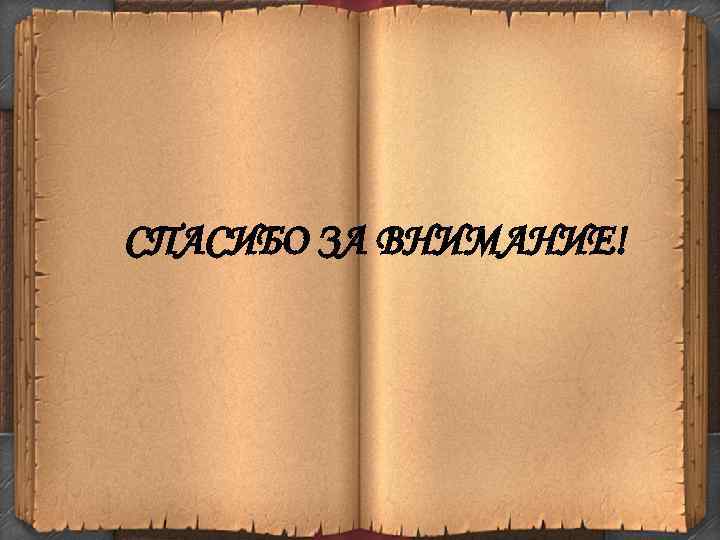 СПАСИБО ЗА ВНИМАНИЕ! 