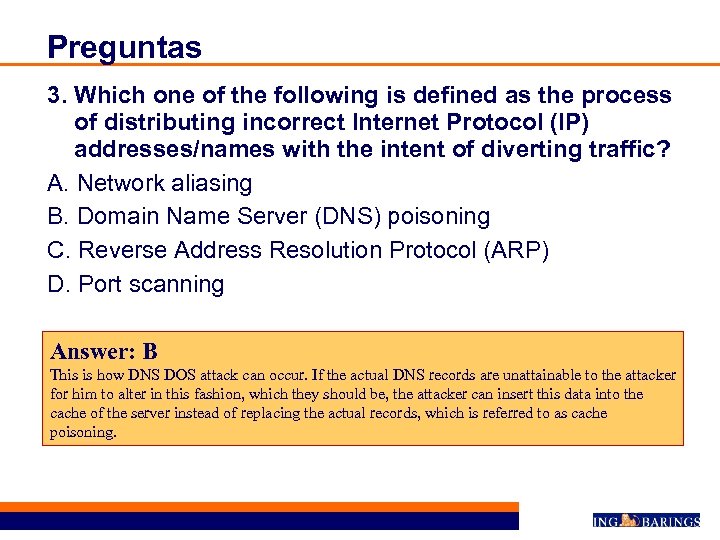 Preguntas 3. Which one of the following is defined as the process of distributing