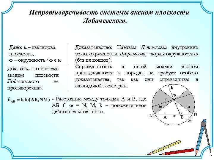 Индивидуальный проект геометрия лобачевского