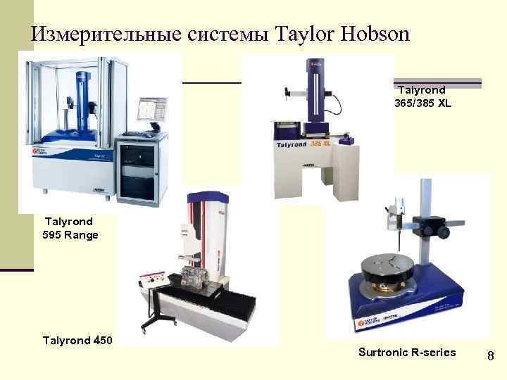 Измерительные системы Taylor Hobson Talyrond 365/385 XL Talyrond 595 Range Talyrond 450 Surtronic R-series