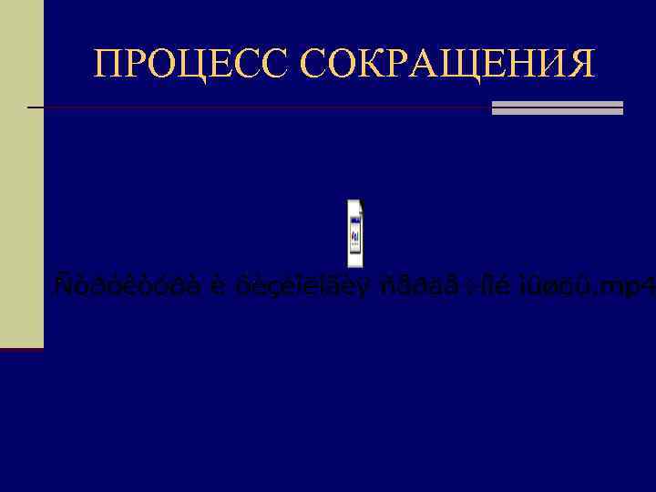 ПРОЦЕСС СОКРАЩЕНИЯ 