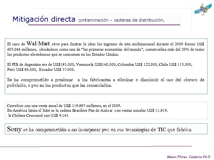 Mitigación directa contaminación – cadenas de distribución. El caso de Wal-Mart sirve para ilustrar