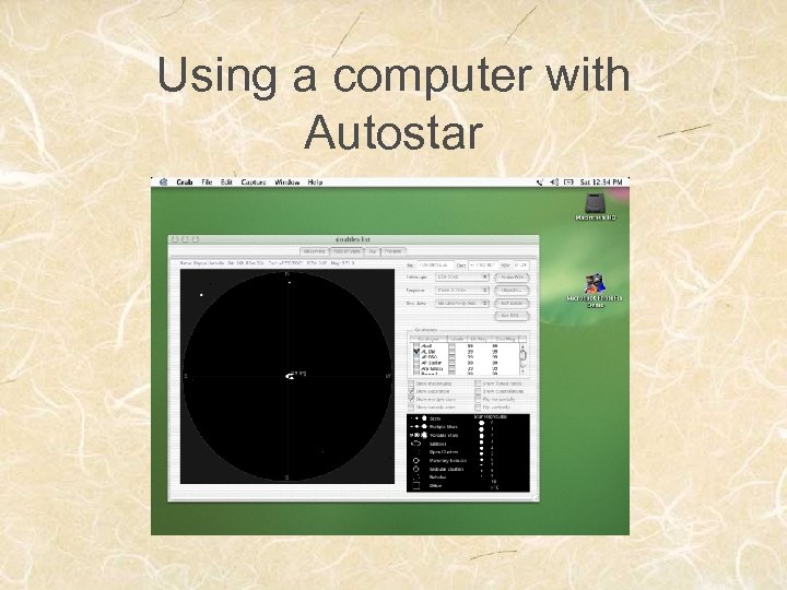 Using a computer with Autostar 