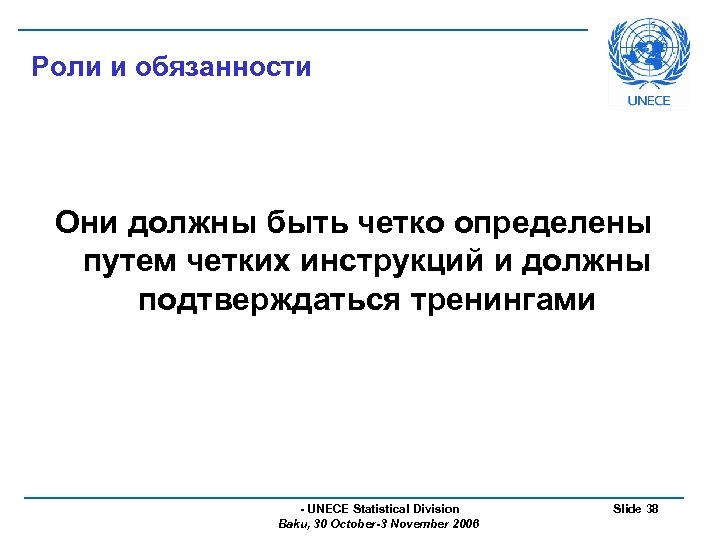 Роли и обязанности Они должны быть четко определены путем четких инструкций и должны подтверждаться