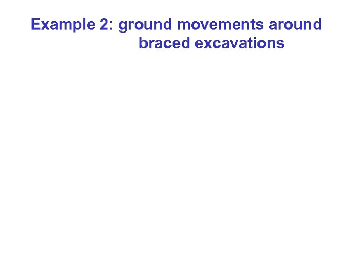 Example 2: ground movements around braced excavations 