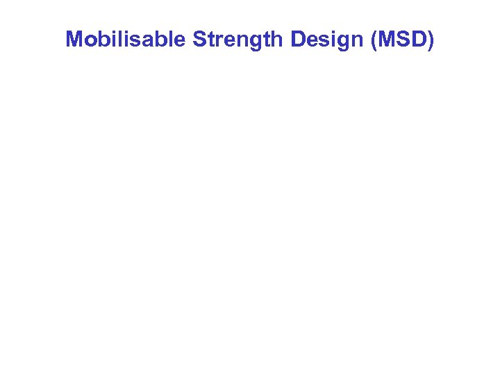 Mobilisable Strength Design (MSD) 