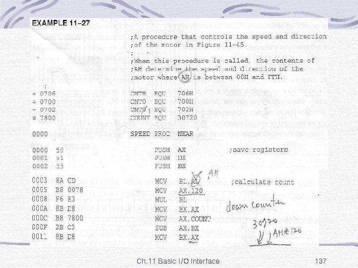 Ex. 11 -27 Ch. 11 Basic I/O Interface 137 