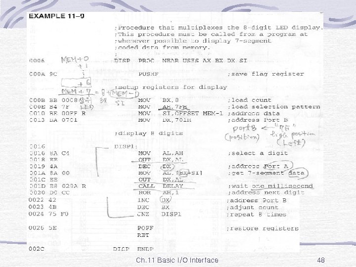 Ex. 11 -9 Ch. 11 Basic I/O Interface 48 