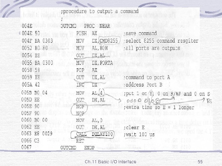 Ex. 11 -10 Ch. 11 Basic I/O Interface 55 