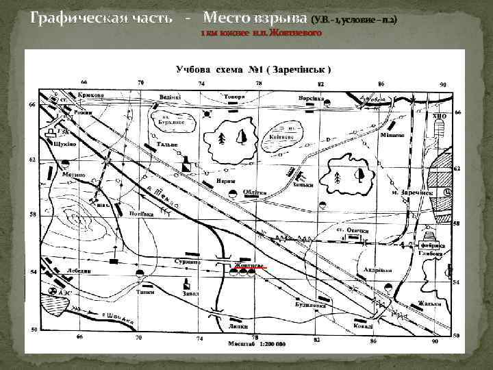 Графическая часть - Место взрыва (У. В. - 1, условие – п. 2) 1