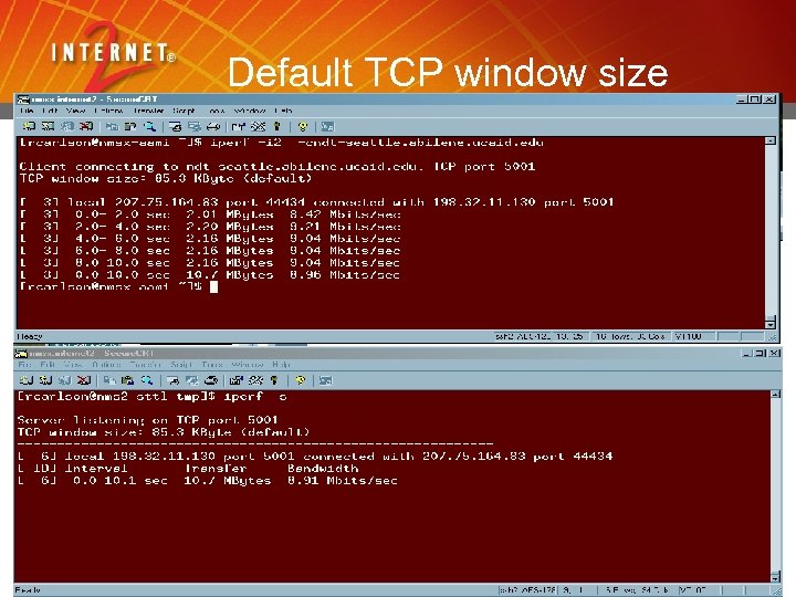 Default TCP window size 