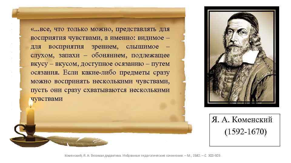  «. . . все, что только можно, представлять для восприятия чувствами, а именно: