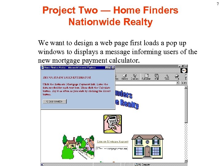 Project Two — Home Finders Nationwide Realty We want to design a web page