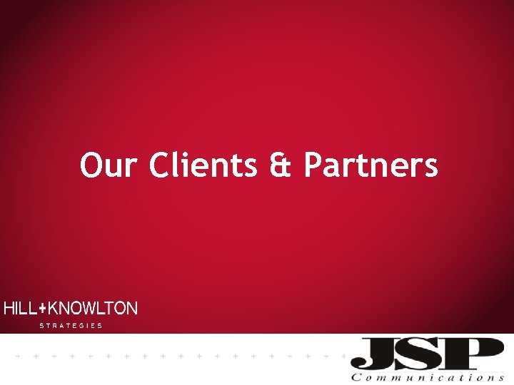 Our Clients & Partners JSP communications consultancy 
