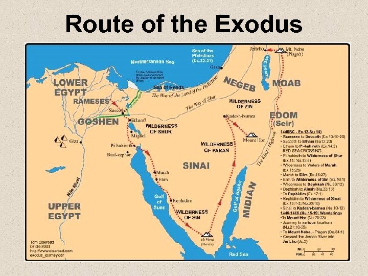 Route of the Exodus 