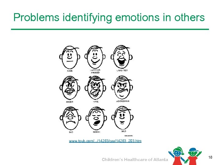 Problems identifying emotions in others www. tpub. com/. . . /14263/css/14263_203. htm Children’s Healthcare