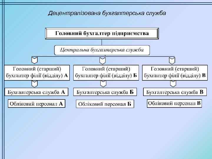 Децентралізована бухгалтерська служба 