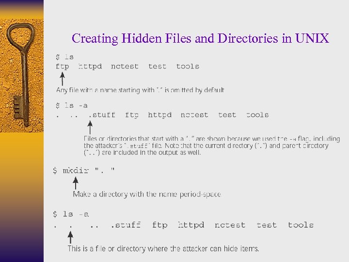 Creating Hidden Files and Directories in UNIX 