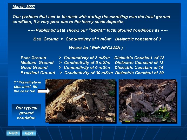 March 2007 One problem that had to be dealt with during the modeling was