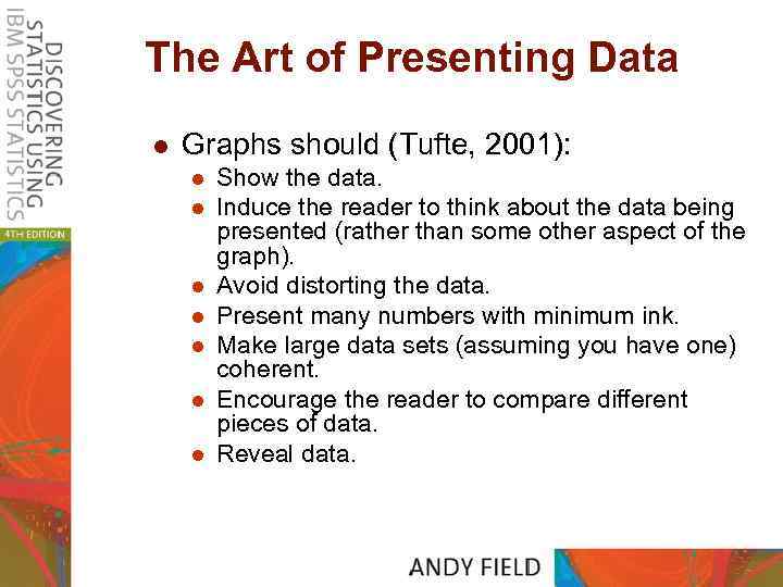 The Art of Presenting Data l Graphs should (Tufte, 2001): l l l l