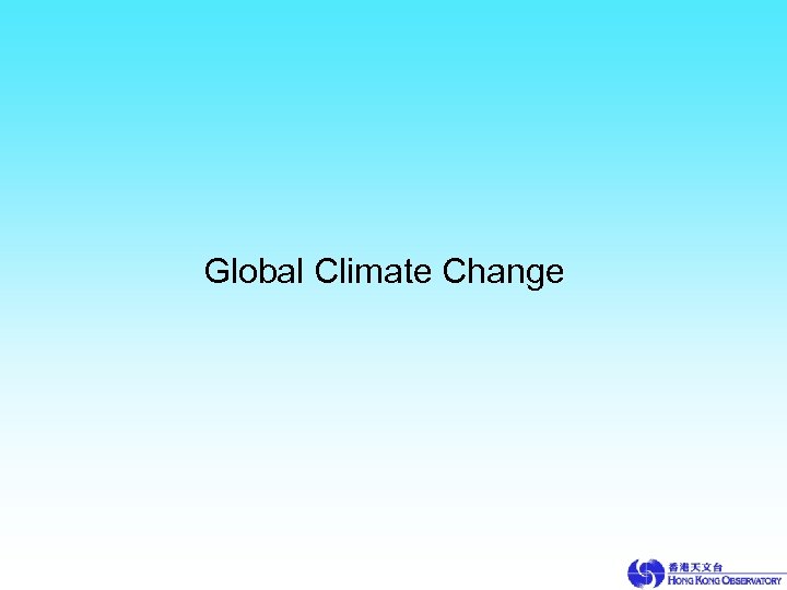 Global Climate Change 