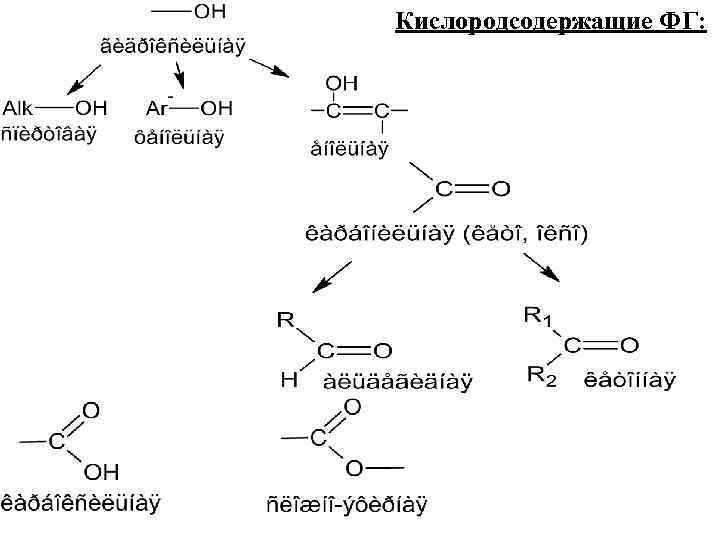 Кислородсодержащие ФГ: 