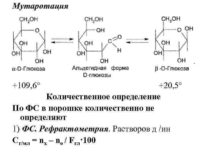 Мутаротация фруктозы схема