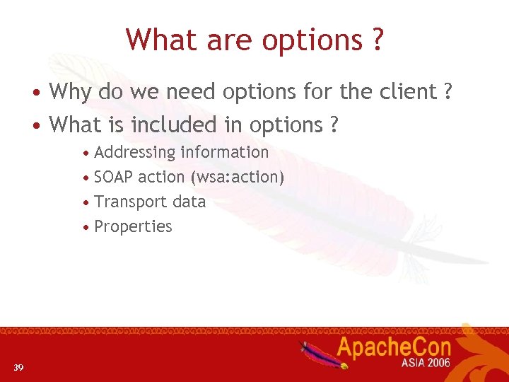 What are options ? • Why do we need options for the client ?