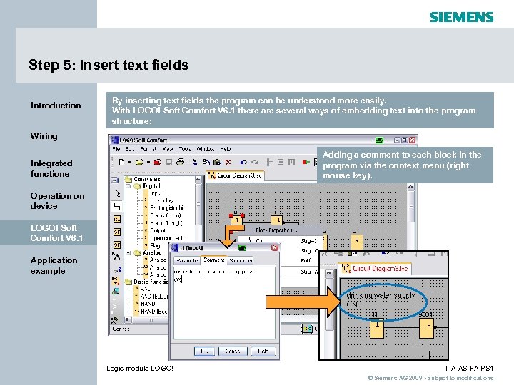 Step 5: Insert text fields Introduction By inserting text fields the program can be