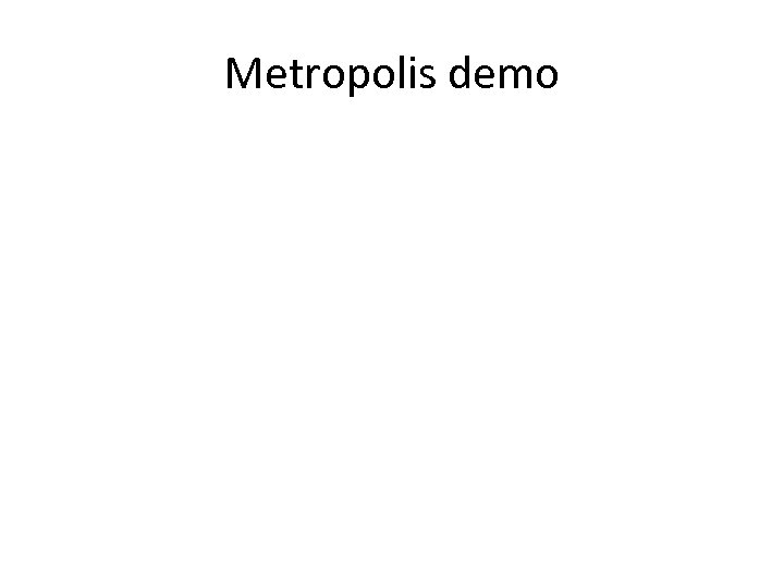 Metropolis demo 