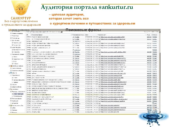 Аудитория портала sankurtur. ru – целевая аудитория, которая хочет знать все о курортном лечении