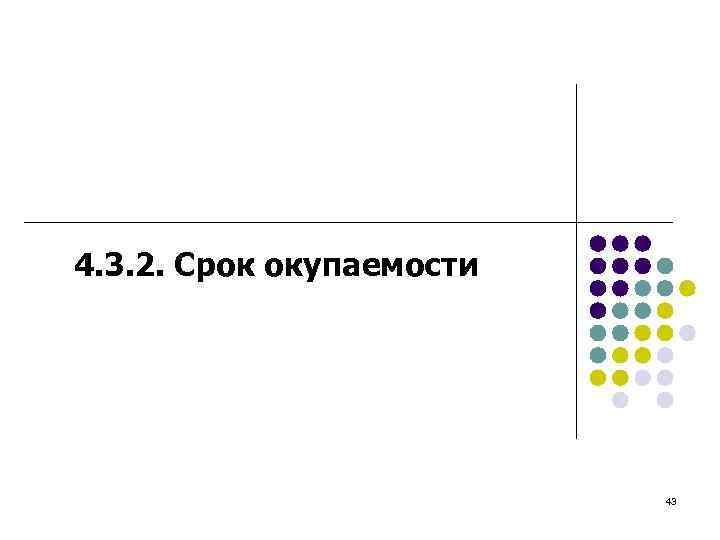 4. 3. 2. Срок окупаемости 43 