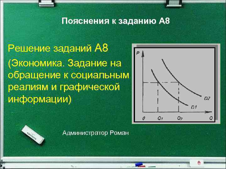 Пояснения к заданию А 8 Решение заданий А 8 (Экономика. Задание на обращение к