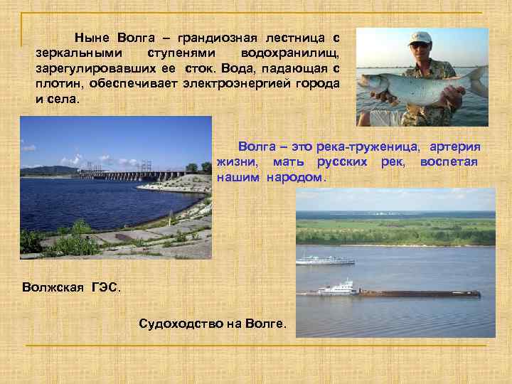  Ныне Волга – грандиозная лестница с зеркальными ступенями водохранилищ, зарегулировавших ее сток. Вода,