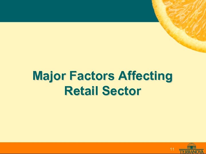Major Factors Affecting Retail Sector 11 