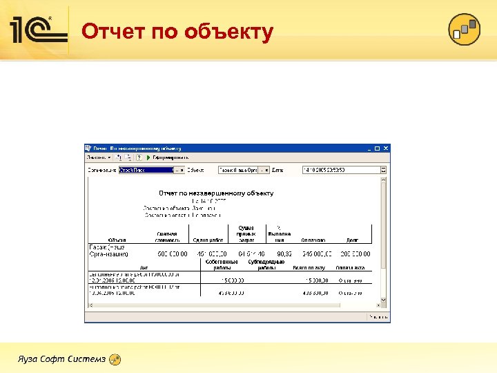 Отчет по объекту 