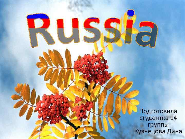Подготовила студентка 14 группы Кузнецова Дина 