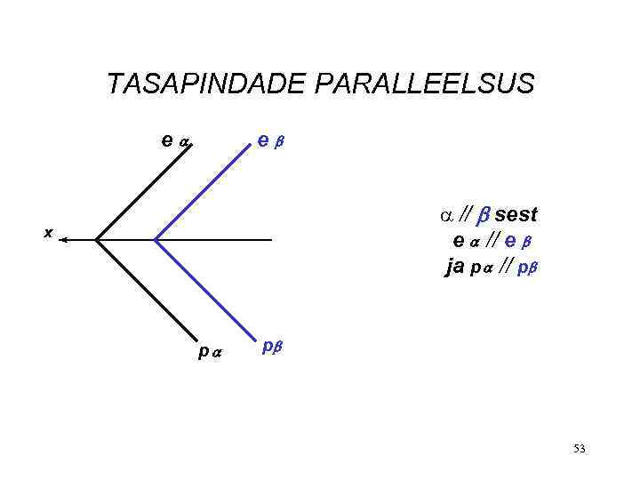 TASAPINDADE PARALLEELSUS e e a // sest e // e ja p // p