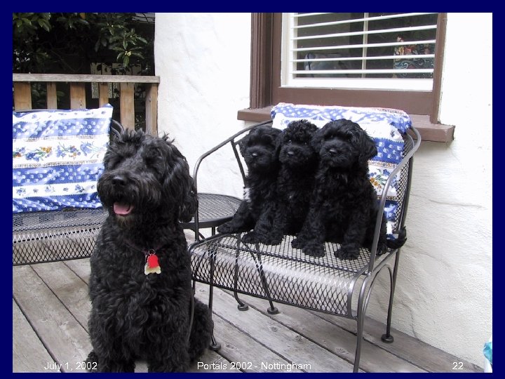 July 1, 2002 Portals 2002 - Nottingham 22 