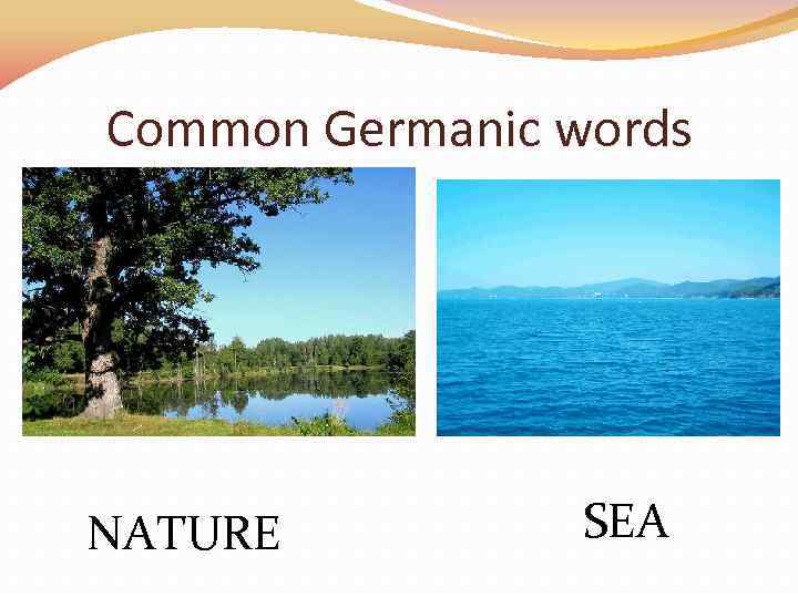 Common Germaniс words NATURE SEA 