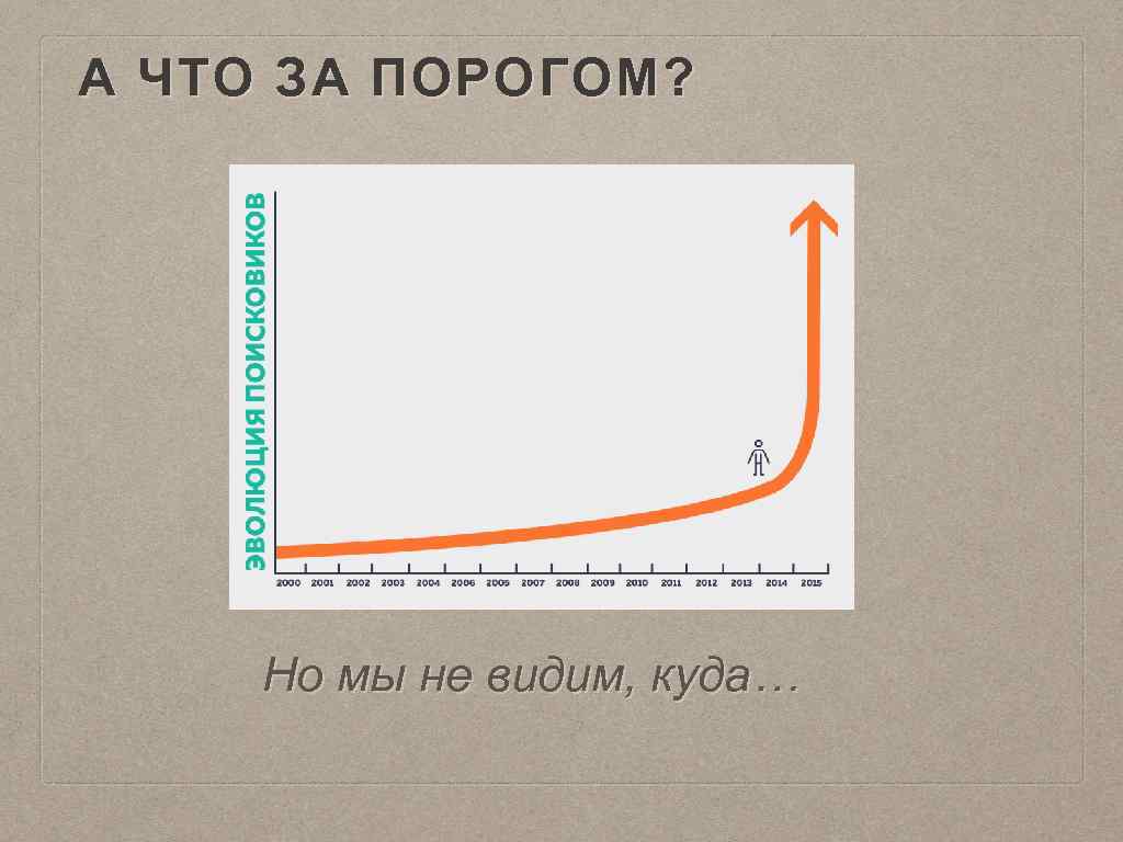 А ЧТО ЗА ПОРОГОМ? Но мы не видим, куда… 