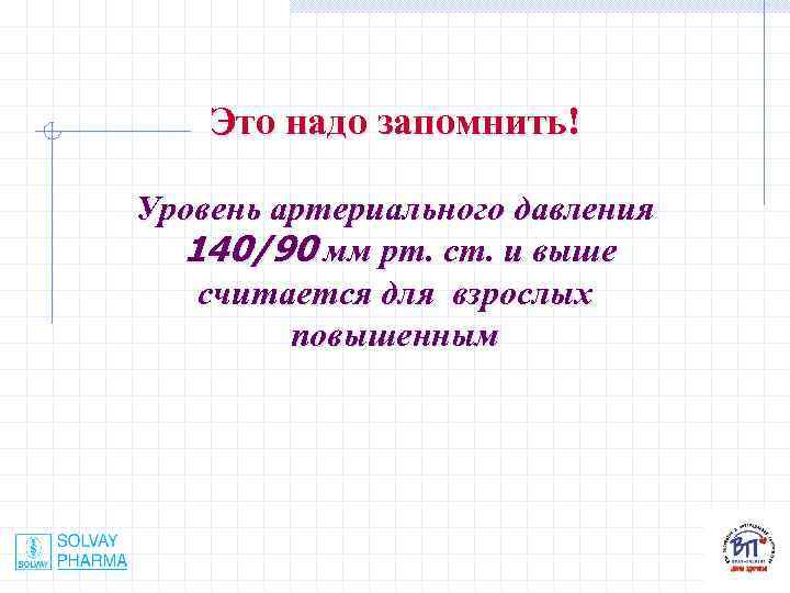 Это надо запомнить! Уровень артериального давления 140/90 мм рт. ст. и выше считается для