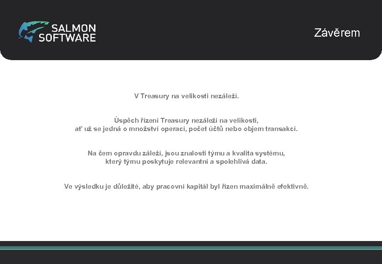 Závěrem V Treasury na velikosti nezáleží. Úspěch řízení Treasury nezáleží na velikosti, ať už