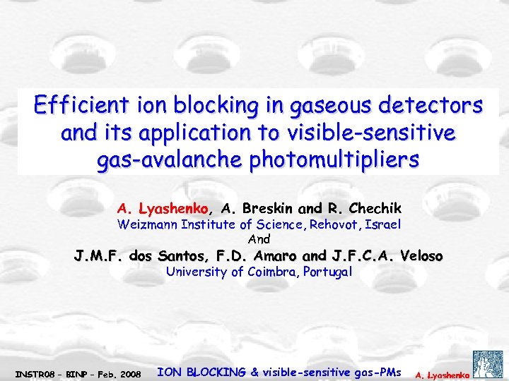 Efficient ion blocking in gaseous detectors and its application to visible-sensitive gas-avalanche photomultipliers A.